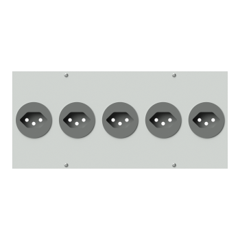 5er Schweizer Steckdose für Elektroanschlussleiste KARL