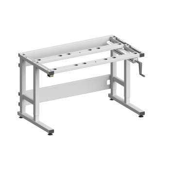 Höhenverstellbares Tischgestell SINTRO mit Handkurbel - Arbeitsplatzsystem KARL