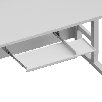 Tastaturauszug unter der Tischplatte